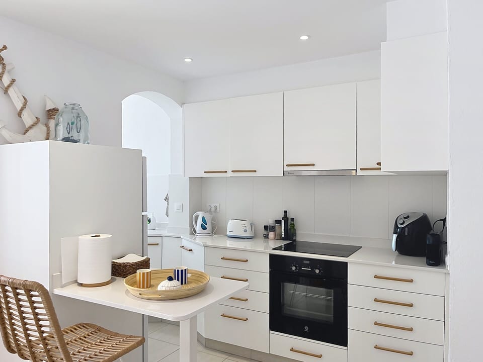 Fully renovated kitchen with dishwasher, ceramic hob, oven and large fridge