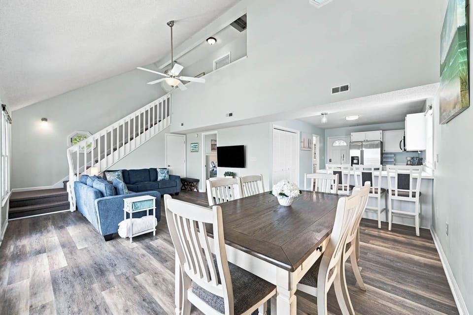 Main Level Kitchen, Dining, and Living Room