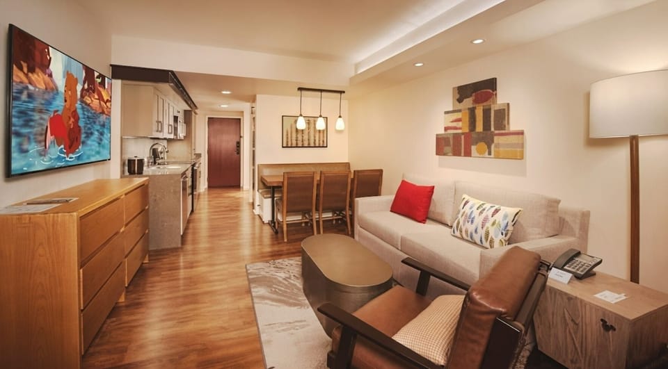 2 Bedroom Villa Living Area • Dining Area + Kitchen