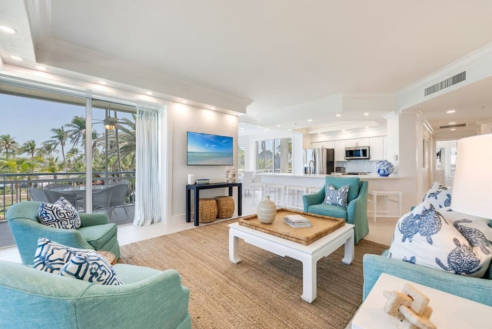 The living room offers a place to gather indoors.