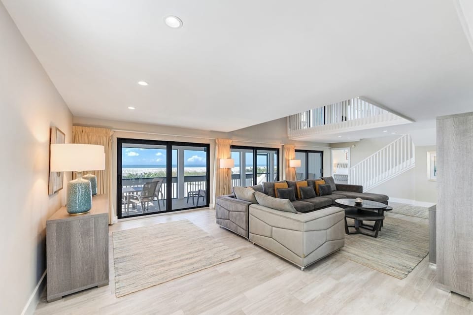 The living area offers a place to unwind indoors.