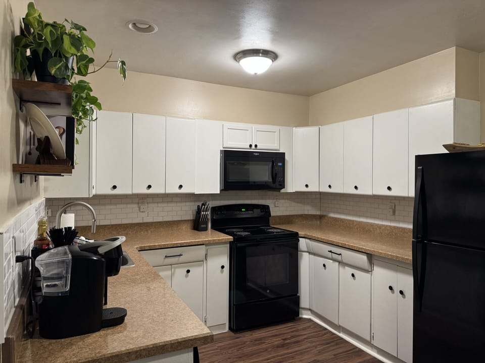 Bright, functional kitchen with modern appliances and ample storage