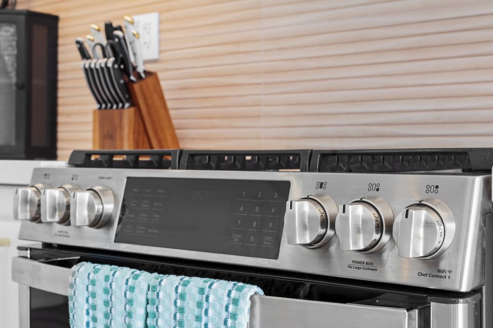 Modern appliances make laundry simple and convenient during your stay.