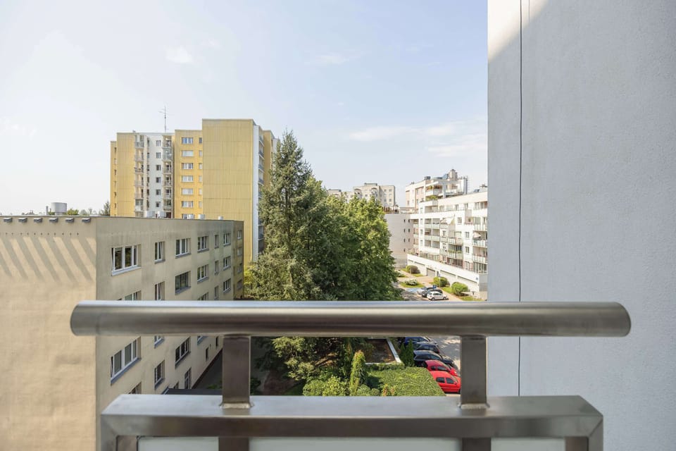 View from the apartment overlooking the surrounding residential buildings.