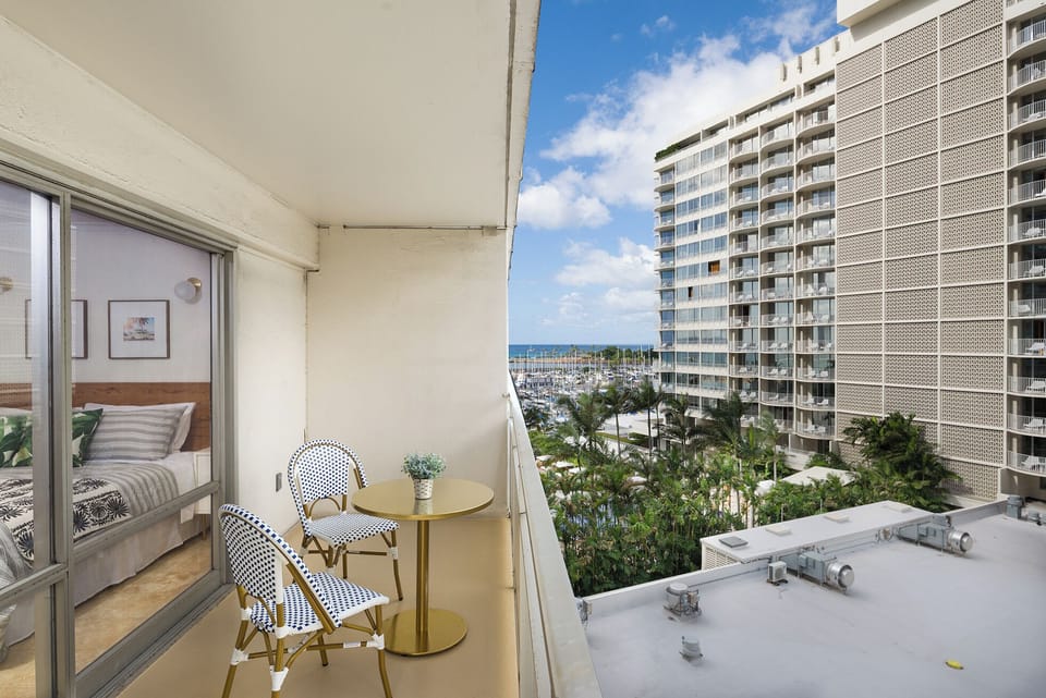 Partial Ocean/Harbor views from your private lanai