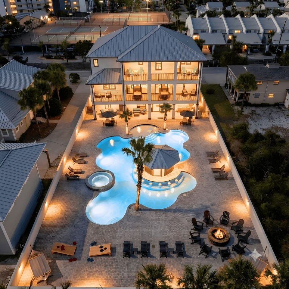 Sunny days are best spent outdoors here — enjoy a game of cornhole, relax in the open air, and take full advantage of the space from morning to evening.
