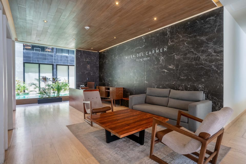 Building lobby with 24/7 reception