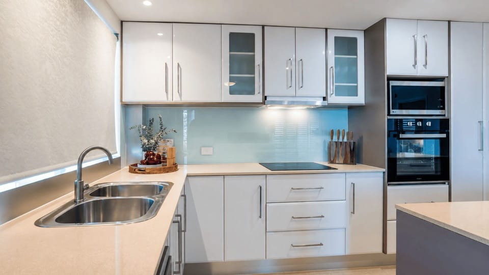 Fully equipped kitchen with everything you need for home cooking.