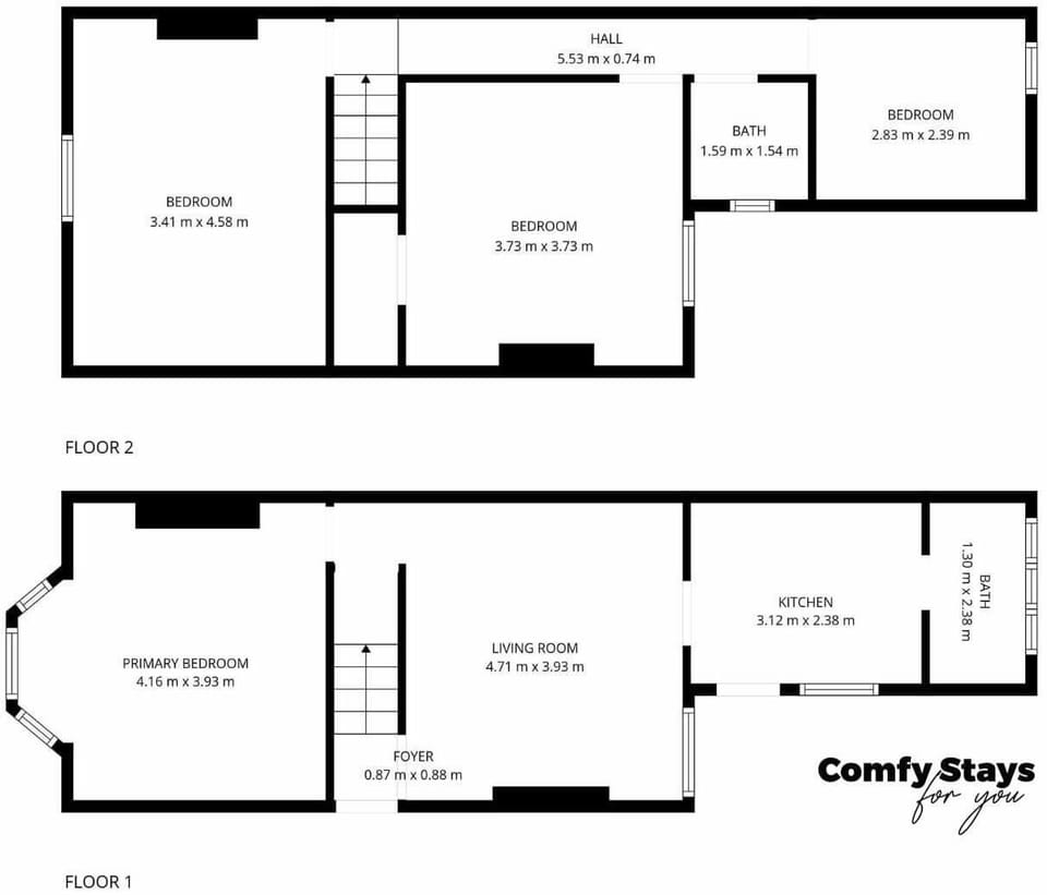 Floorplan of 500 City Road 4Bed 2 Bath House