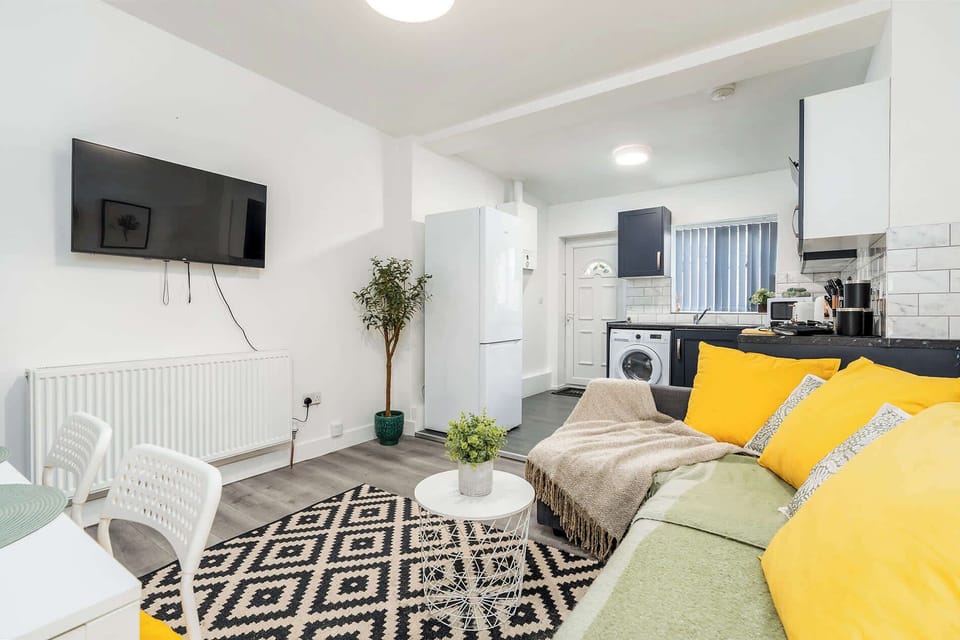 Sofa & TV Lounge with Open Kitchen