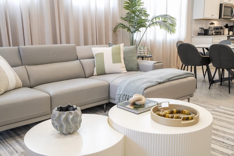 Kitchen, Dining & Living Room Flowing Together in an Open Floor Concept