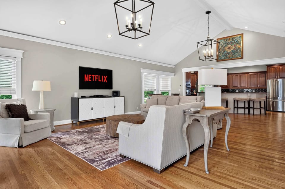 Living Room: Relax in a bright, welcoming living room with comfortable seating, warm décor, and plenty of space to unwind after a full day of exploring.