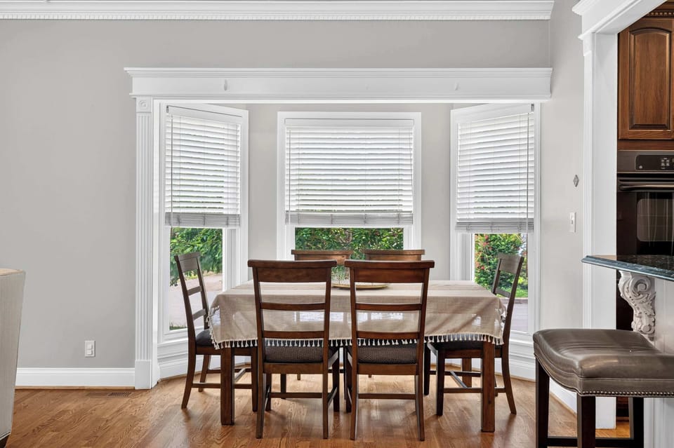 Dining Area: Enjoy a bright, welcoming kitchen and dining area with everything needed to prepare meals, share breakfast, and gather comfortably with family or friends.