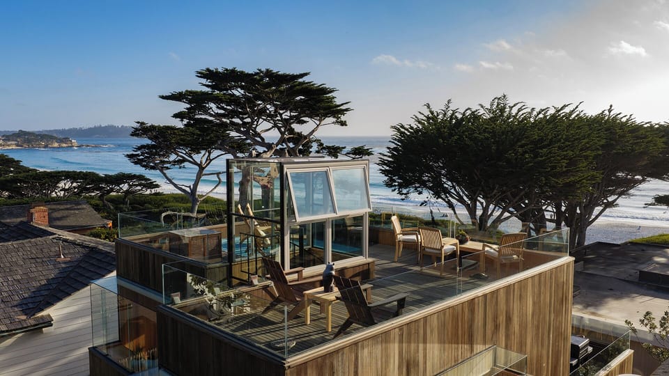 Rooftop seating area