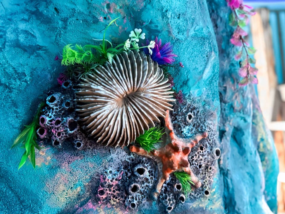 The Great Barrier Reef Retreat (Finding Nemo Themed) (Sleeps 4). An extraordinary underwater adventure featuring: 🪸 2 Coral reef-inspired bunk bed structures, a large circular slide in the center of the room and more. 