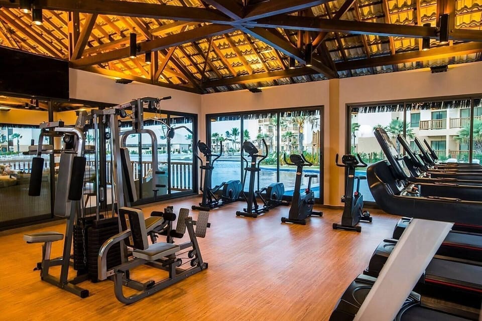 Equipment in fitness area