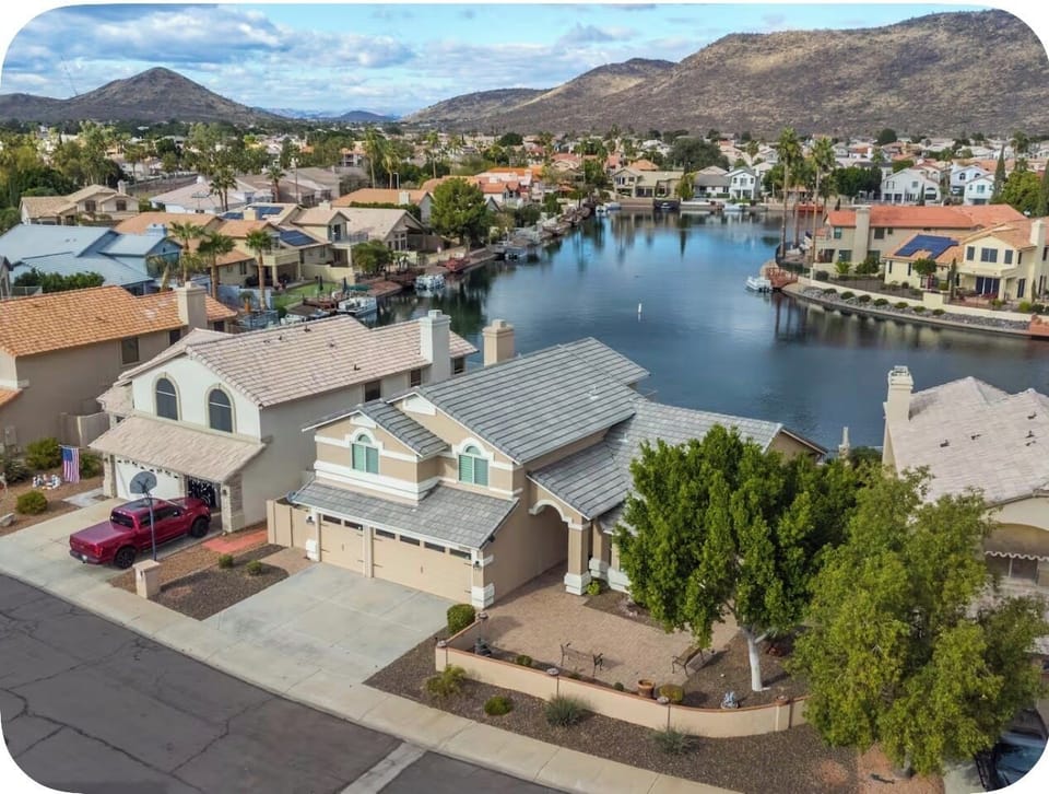 Waterfront location with the home positioned directly along the lake