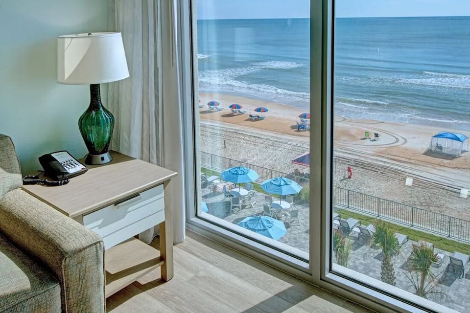 Living Area Window View Of The Beach