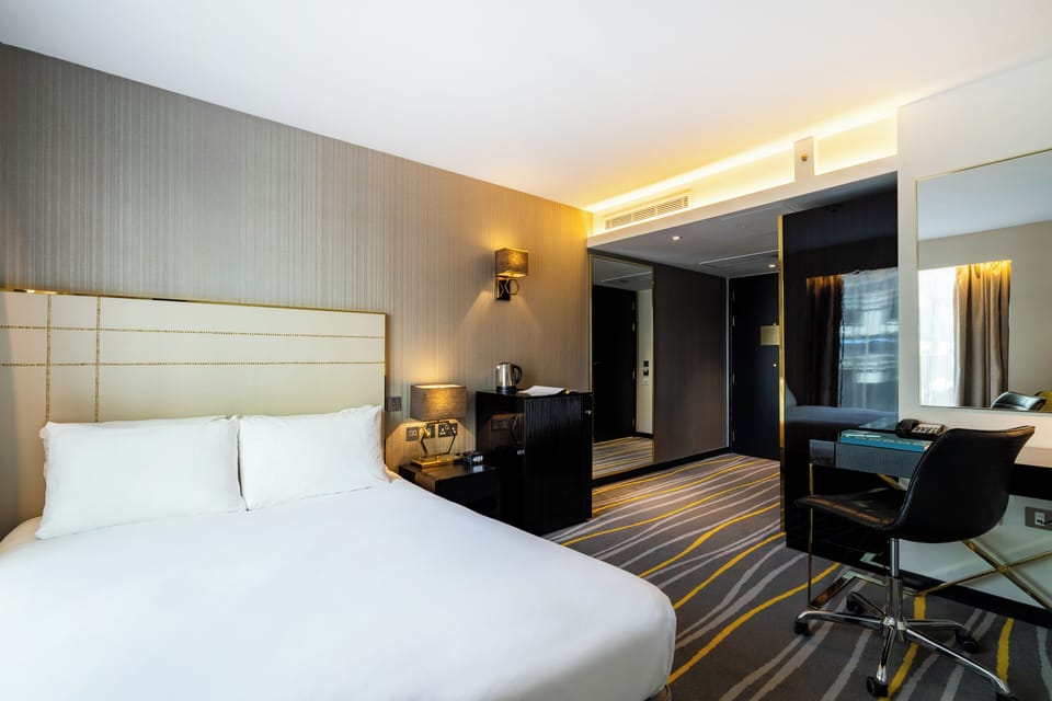 Bedroom. Interior and views may vary based on location and availability