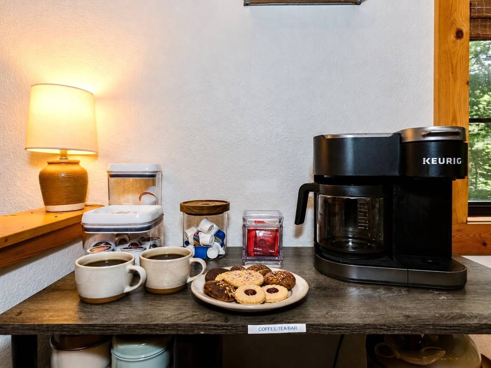 Start your mornings with coffee before heading out to explore the Nantahala Gorge.