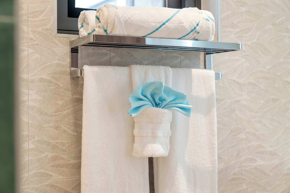 Hotel-quality towels provided