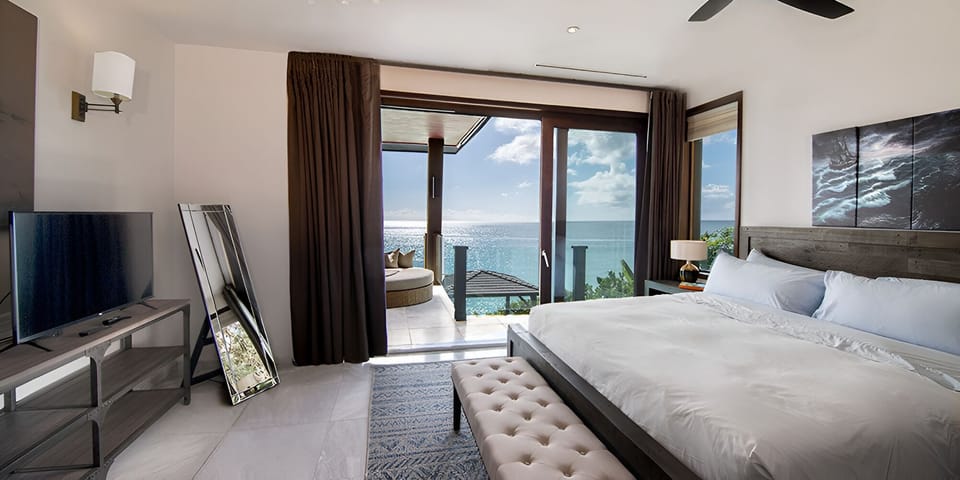 Unwind in a spacious suite with sweeping sea views.
