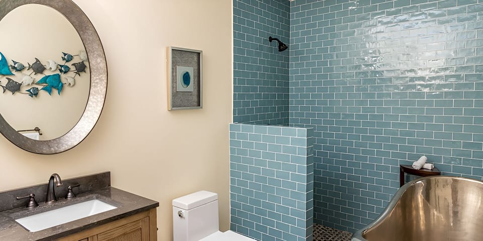 Refresh with a spa-like shower and deep soaking tub.