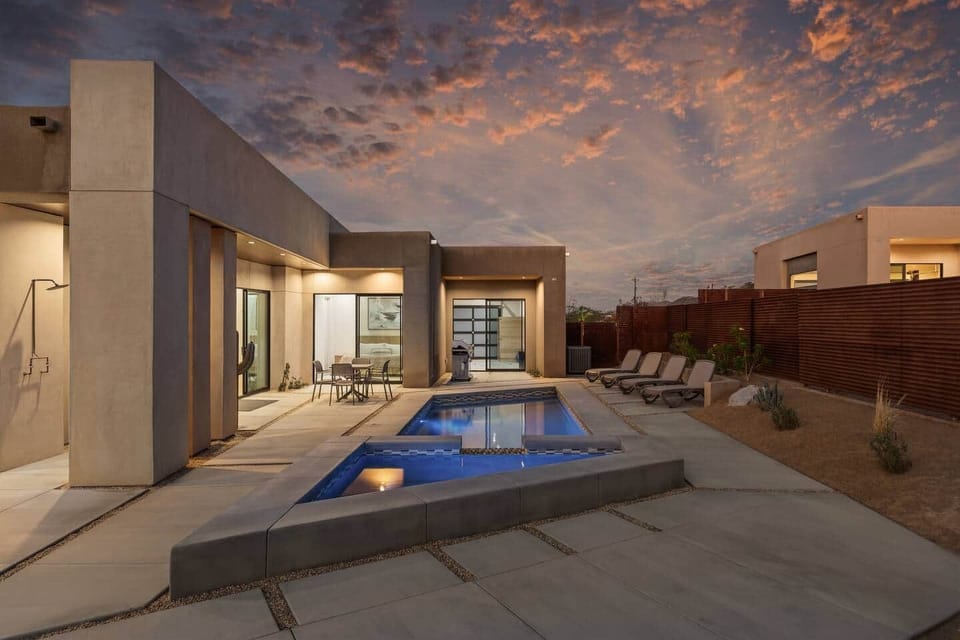 Catch amazing sunsets and stargazing from the comforts of our custom pool/spa