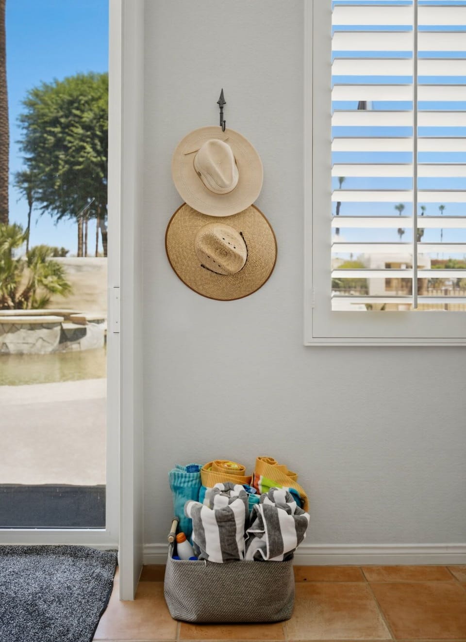 Plush pool towels