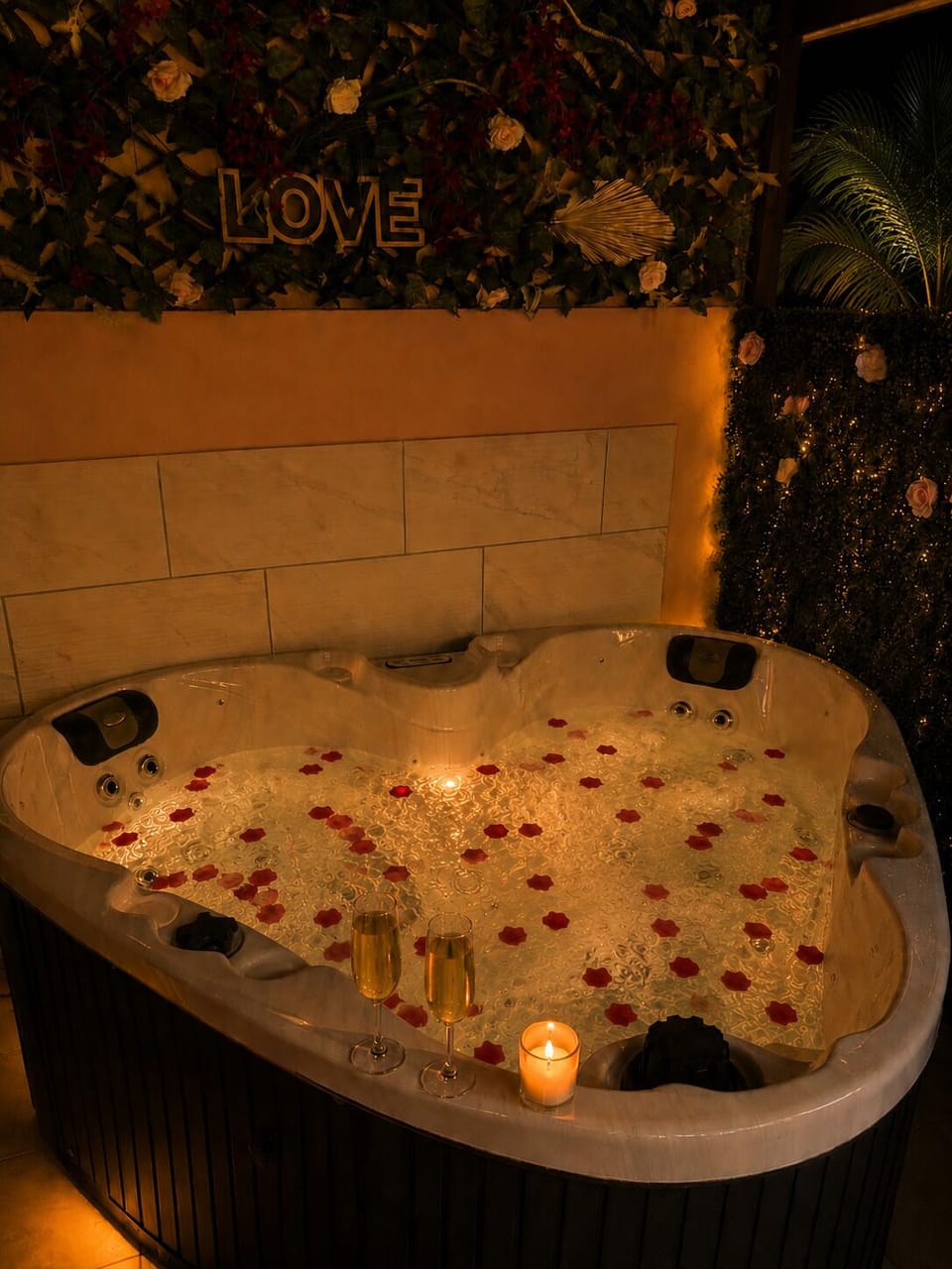 Outdoor spa tub