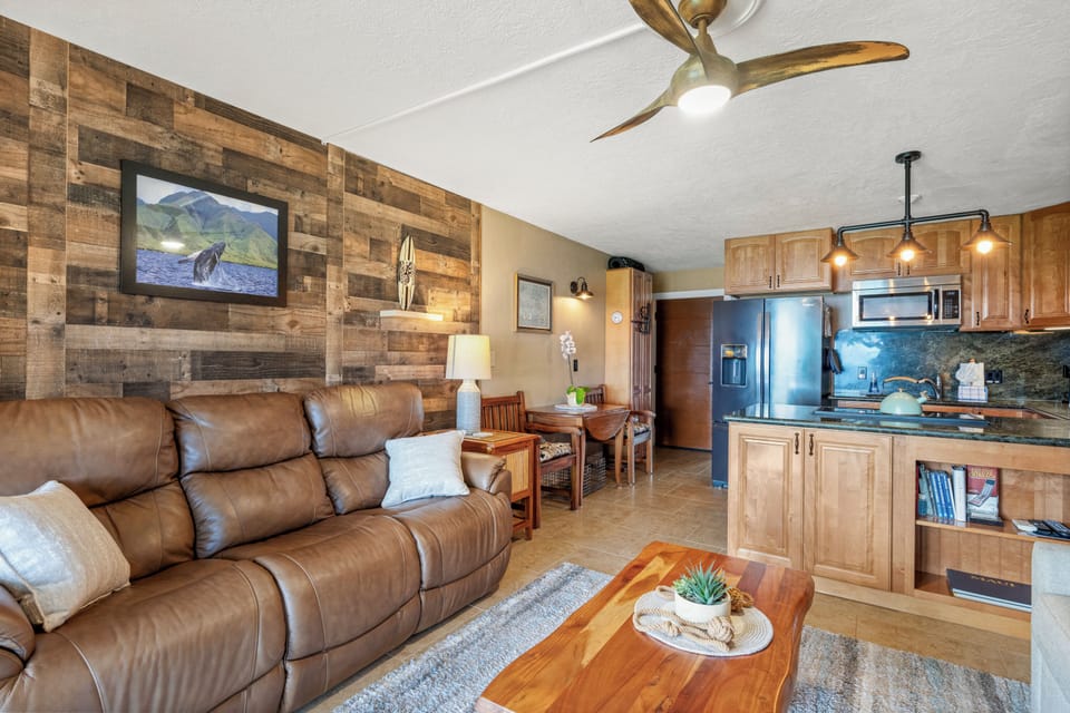 Stretch out in the open living room, kitchen and dining all in easy reach.