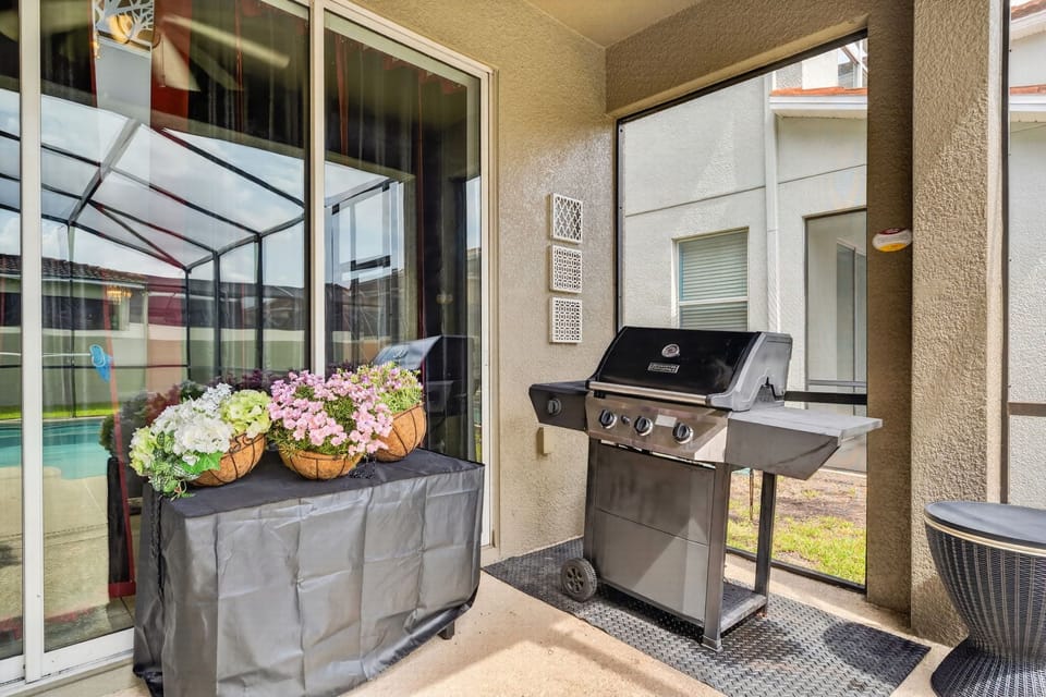 Fireplace (free) and grill (available for guests to use at an additional cost)