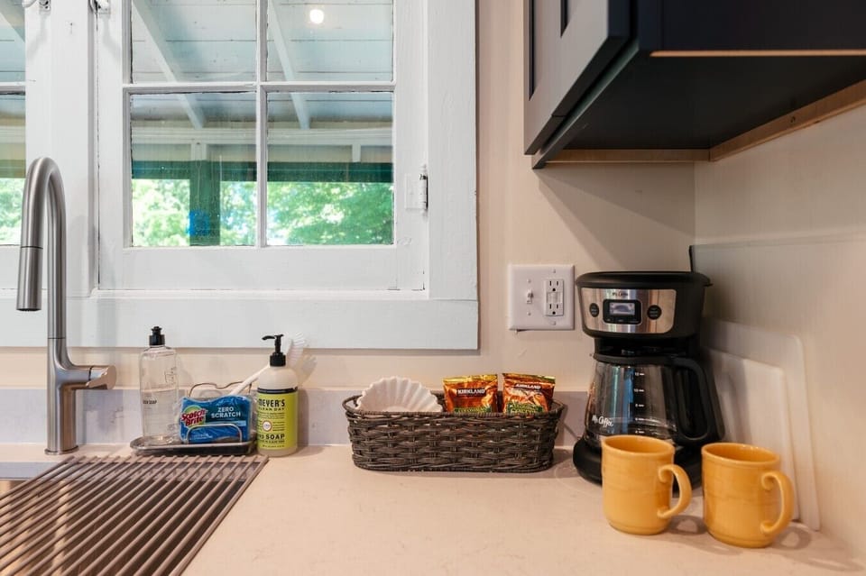 Convenient coffee maker setup for your daily morning brew! ☕️🔌✨