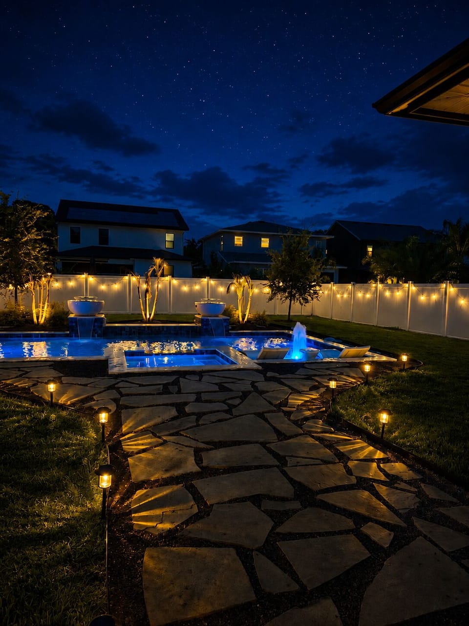Outdoor spa tub