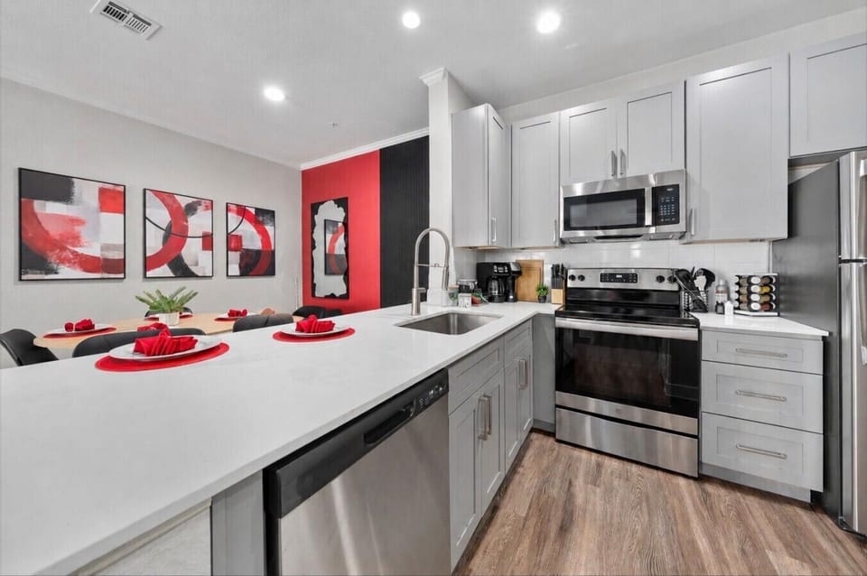A kitchen made for gathering. Prepare your favorite meals, pull up a seat at the island, and enjoy good food and even better company.