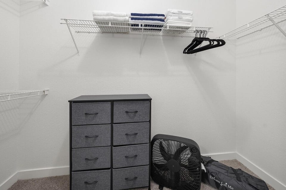 Settle in and make yourself at home. Keep your belongings organized with convenient storage, hanging space, and fresh towels ready for your stay.