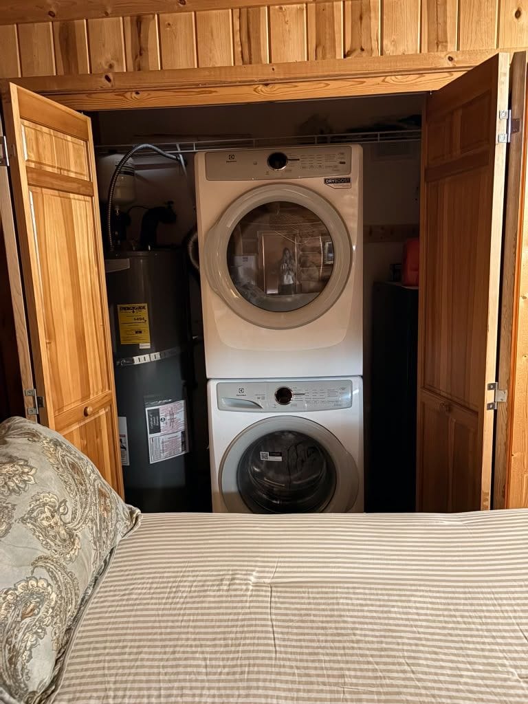 Washer and Dryer provided in the main bedroom 