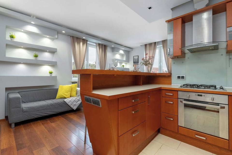 The elegant living room perfect for both relaxation and entertainment.