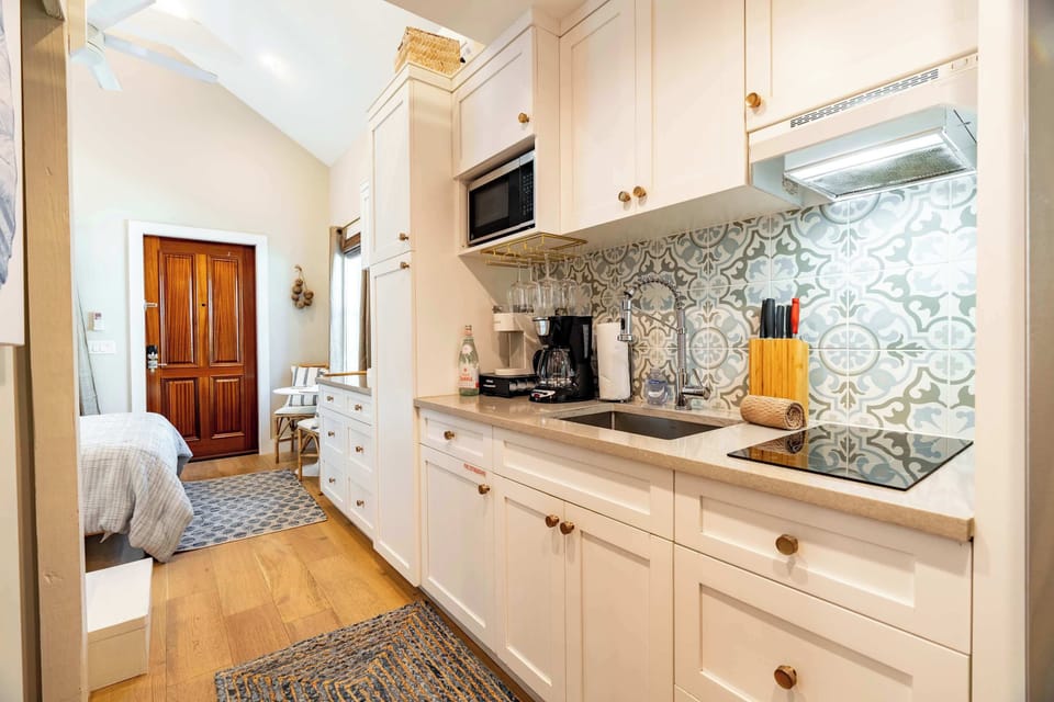 Fully Stocked Kitchenette with Microwave