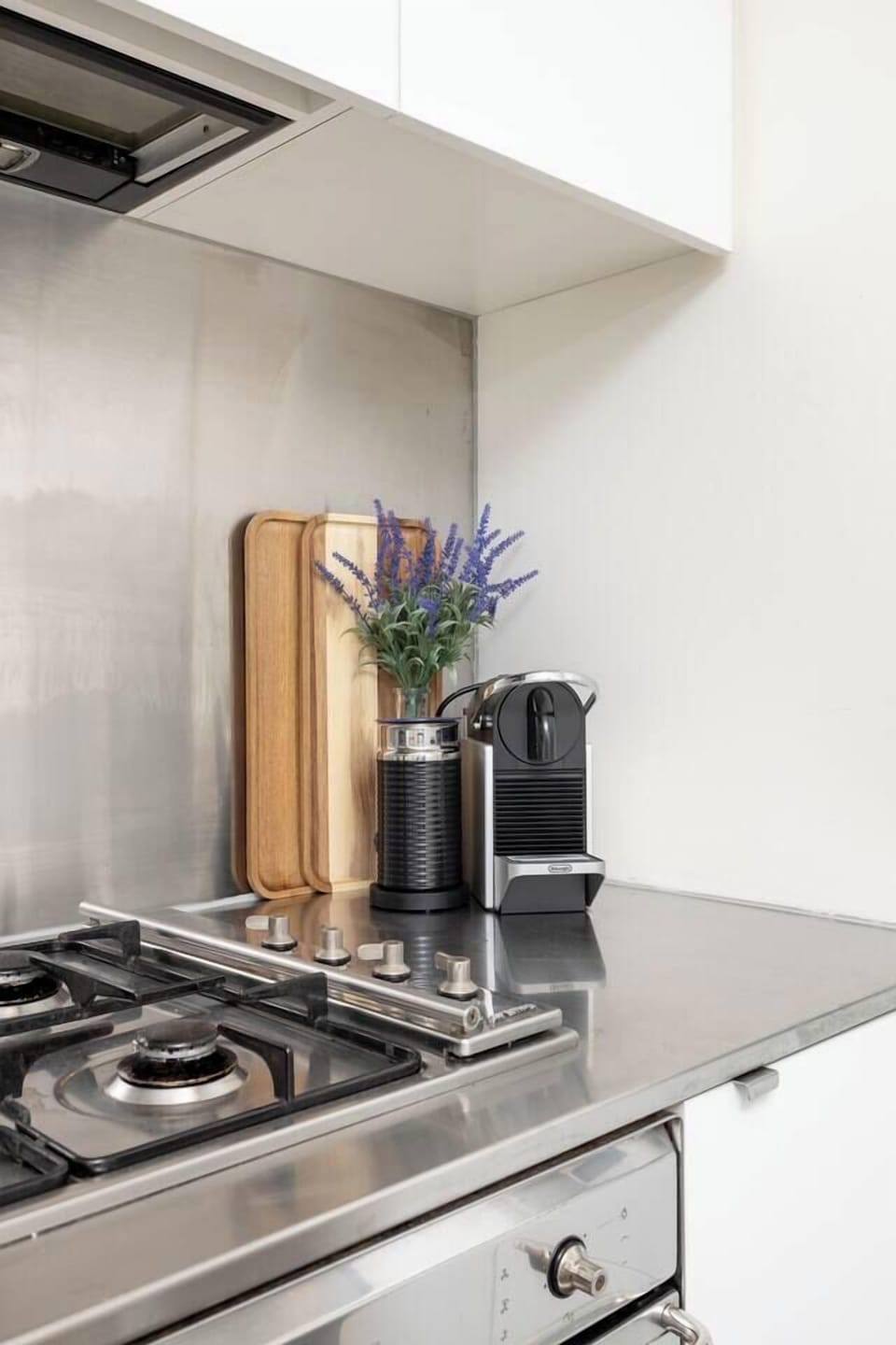 Start your mornings effortlessly with the dedicated coffee machine, perfect for brewing a fresh cup before heading out.
