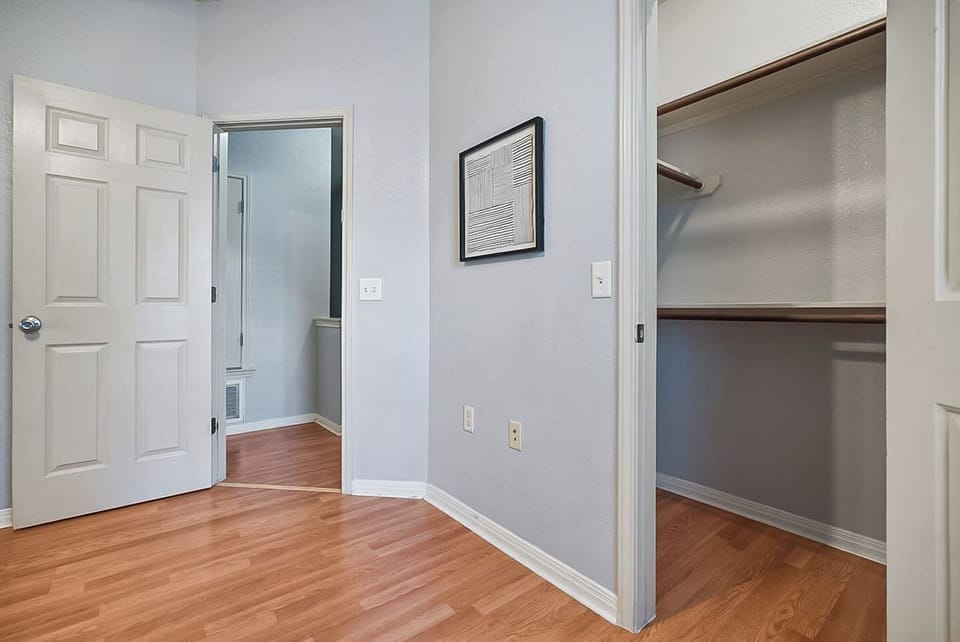 Open Walk-In Closet & Private Bedroom Entryway