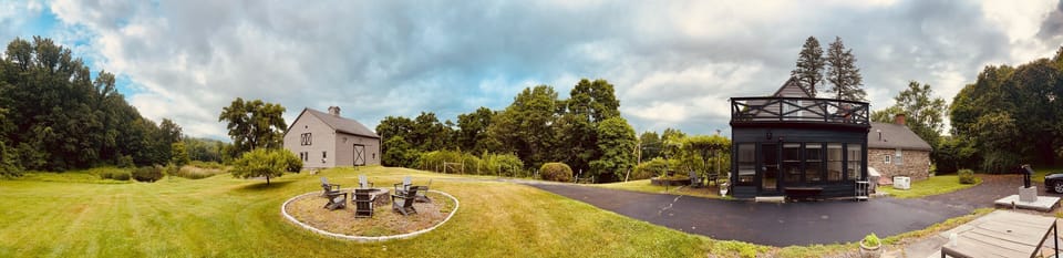 The original farmhouse has grown with additions added by each generation since the 1700s  
