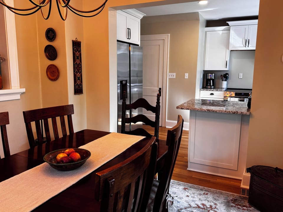 Dining room into kitchen.