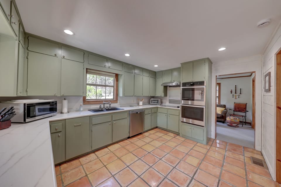 Kitchen close to small den
