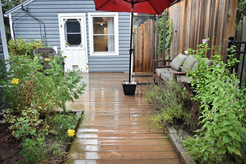The Recovery Room, just off the house in the side / backyard