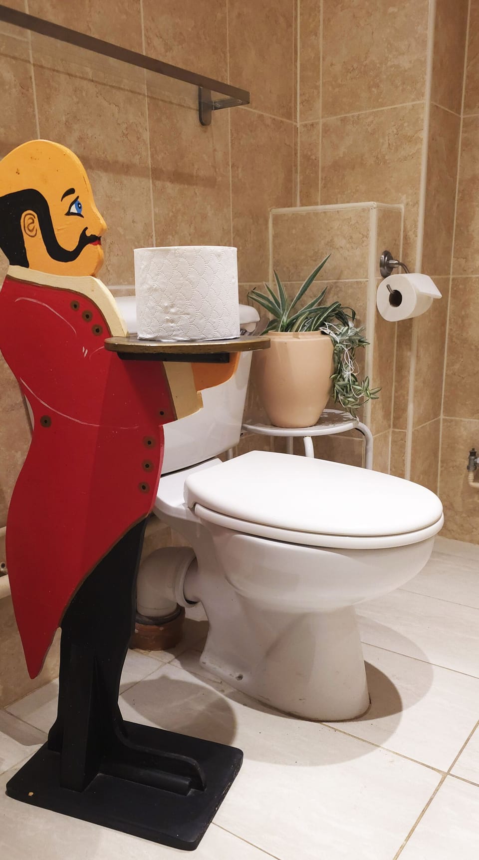 Split level apartment - bathroom with butler:)