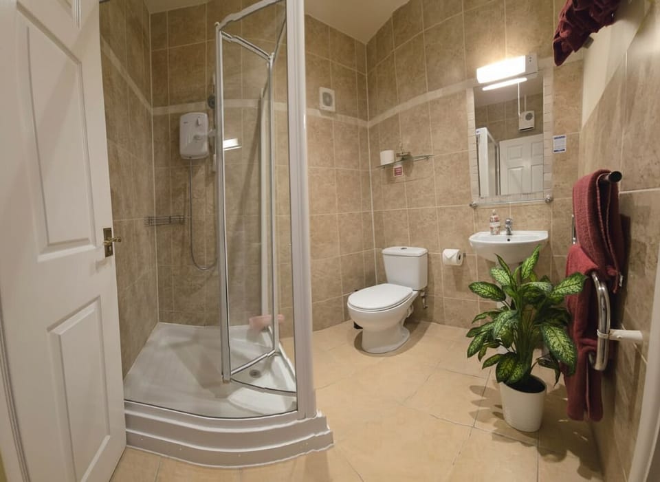 Large Double Room - bathroom with shower