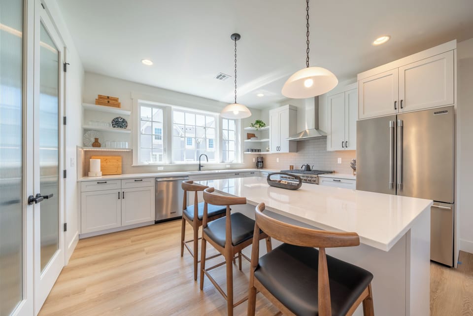 Bright kitchen with generous counter space