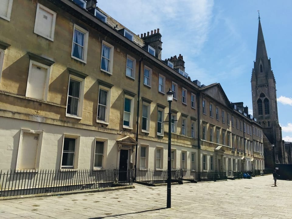 The property is housed in a charming traditional Georgian Bath stone building