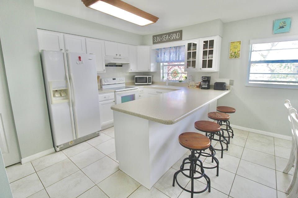 The Kitchen has plenty of space to prep, cook and dine…